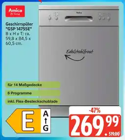 Marktkauf Amica geschirrspüler gsp 14755e Angebot