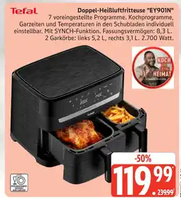 Marktkauf Tefal doppel-heißluftfritteuse ey901n Angebot