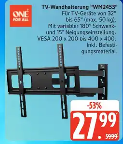 Marktkauf One for all tv-wandhalterung wm2453 Angebot