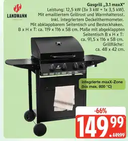 Marktkauf Landmann gasgrill „3.1 maxx“ Angebot