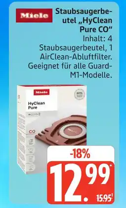 Marktkauf Miele staubsaugerbeutel „hyclean pure co“ Angebot