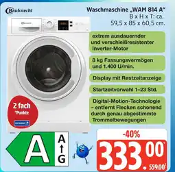 Marktkauf Bauknecht waschmaschine „wam 814 a“ Angebot