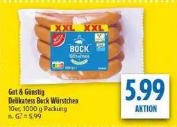 diska Gut & günstig delikatess bock würstchen Angebot