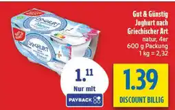 diska Gut & günstig joghurt nach griechischer art Angebot