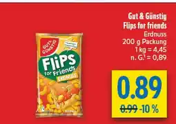 diska Gut & günstig flips for friends erdnuss Angebot