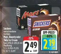 E-Center Snickers ice cream Angebot