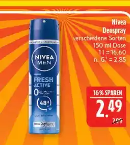 Marktkauf Nivea deospray Angebot