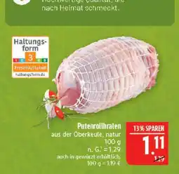 Marktkauf Putenrollbraten natur Angebot