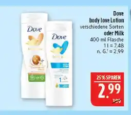 Marktkauf Dove body love lotion Angebot