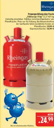 Marktkauf Rheingas propangasfüllung ohne flasche Angebot