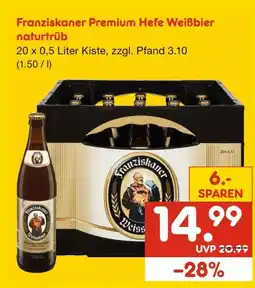 Netto Marken-Discount Franziskaner premium hefe weißbier naturtrüb Angebot