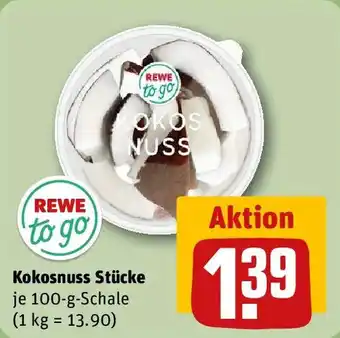 REWE REWE to go Kokosnuss Stücke Angebot