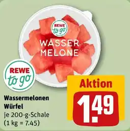 REWE REWE to go Wassermelonen Würfel Angebot