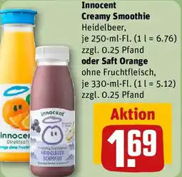 REWE Innocent Creamy Smoothie oder Saft Orange Angebot