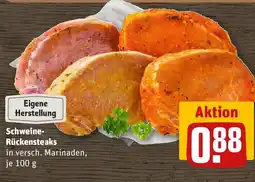 REWE Schweine- Rückensteaks Angebot