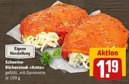 REWE Schweine- Rückensteak Kreta Angebot