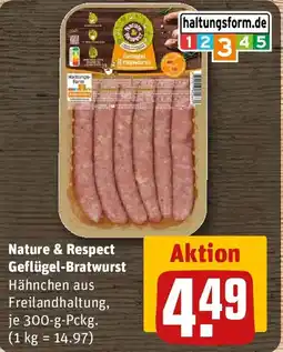 REWE Nature & Respect Geflügel-Bratwurst Angebot