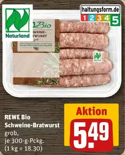 REWE REWE Bio Schweine-Bratwurst Angebot