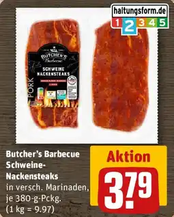 REWE Butcher's Barbecue Schweine- Nackensteaks Angebot