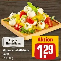 REWE Mozzarellabällchen- Salat Angebot