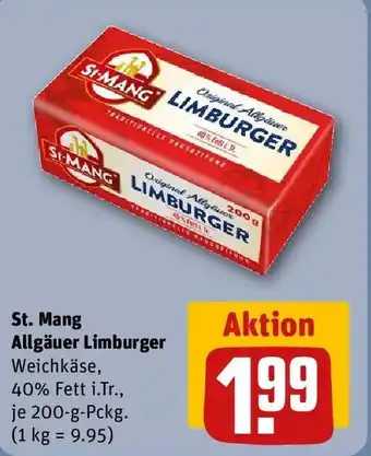 REWE St. Mang Allgäuer Limburger Weichkäse Angebot