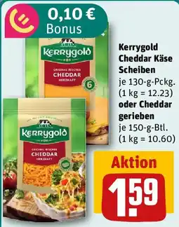 REWE Kerrygold Cheddar Käse Scheiben oder Cheddar gerieben Angebot