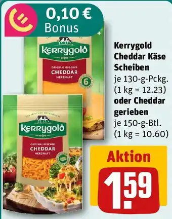 REWE Kerrygold Cheddar Käse Scheiben oder Cheddar gerieben Angebot