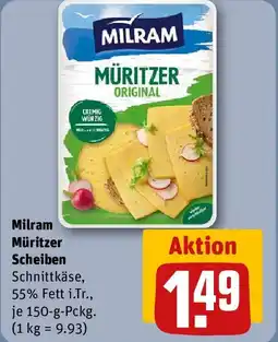 REWE Müritzer Scheiben Schnittkäse Angebot