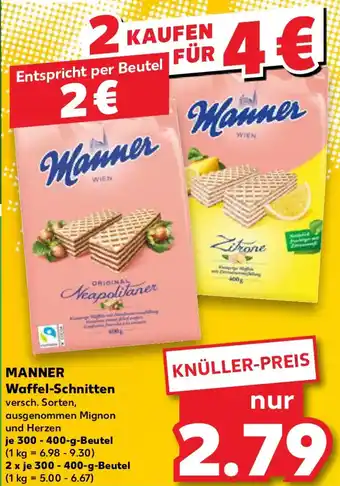 Kaufland MANNER Waffel-Schnitten Angebot