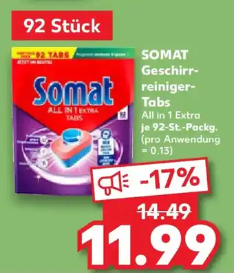 Kaufland SOMAT Geschirrreiniger- Tabs Angebot