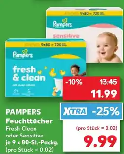 Kaufland PAMPERS Feuchttücher Fresh Clean oder Sensitive Angebot