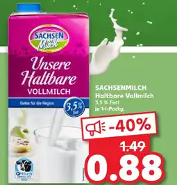 Kaufland SACHSENMILCH Haltbare Vollmilch Angebot