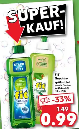 Kaufland FIT Geschirrspülmittel Angebot