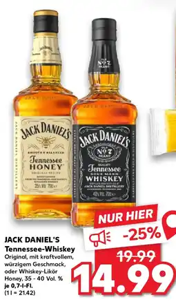 Kaufland JACK DANIEL'S Tennessee-Whiskey Angebot
