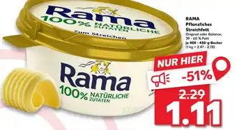 Kaufland RAMA Pflanzliches Streichfett Angebot