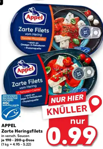Kaufland APPEL Zarte Heringsfilets Angebot
