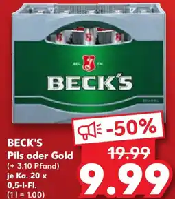 Kaufland BECK'S Pils oder Gold Angebot