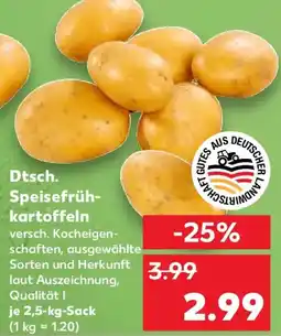 Kaufland Dtsch. Speisefrühkartoffeln Angebot