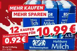 Kaufland WEIHENSTEPHAN Haltbare Milch Angebot