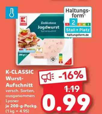 Kaufland K-CLASSIC Wurst- Aufschnitt Angebot