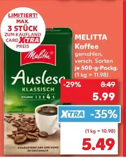 Kaufland MELITTA Kaffee Angebot