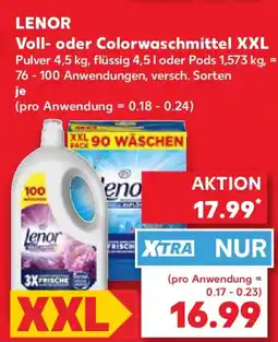 Kaufland LENOR Voll- oder Colorwaschmittel XXL Angebot