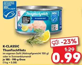 Kaufland K-CLASSIC Thunfischfilets Angebot