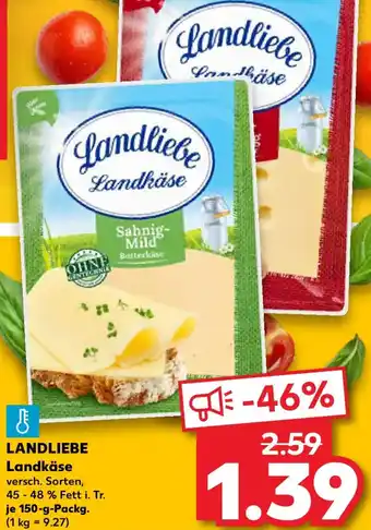 Kaufland LANDLIEBE Landkäse Angebot