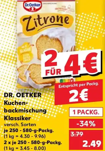 Kaufland Dr. oetker kuchenbackmischung klassiker Angebot