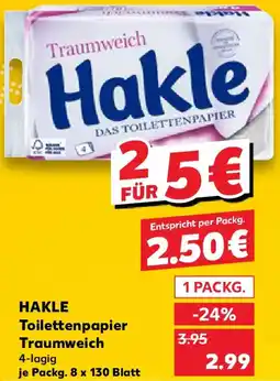 Kaufland HAKLE Toilettenpapier Traumweich Angebot