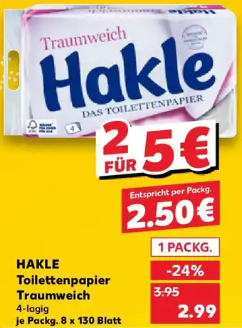 Kaufland HAKLE Toilettenpapier Traumweich Angebot