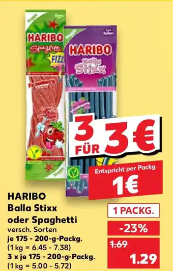 Kaufland HARIBO Balla Stixx oder Spaghetti Angebot