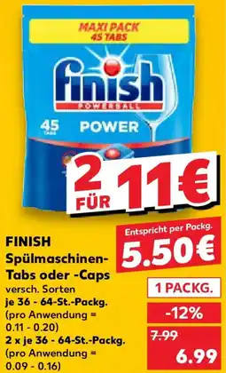 Kaufland FINISH Spülmaschinen- Tabs oder -Caps Angebot
