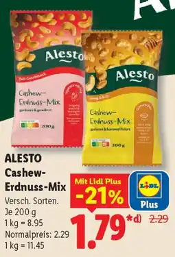 Lidl ALESTO Cashew- Erdnuss-Mix Angebot